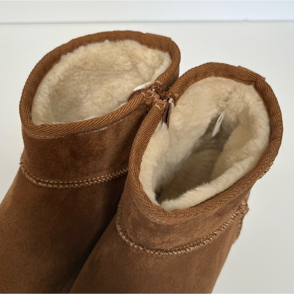 Cushionaire Kayla Boots Hidden Wedge Brown Faux Suede Sz 10 - Picture 4 of 6